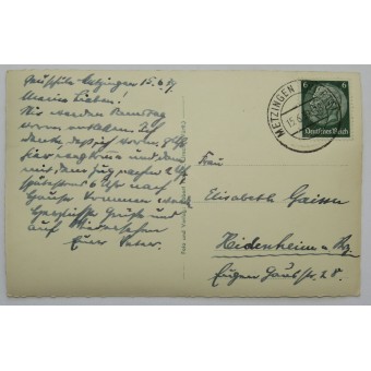 Briefkaart NSDAP. GAU-school voor leiders. Espenlaub militaria